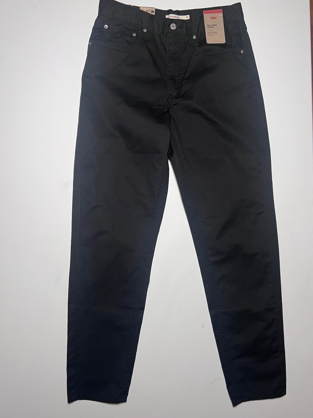 NWT LEVI's '80s Mom Jeans washed-out black/gray 30x30